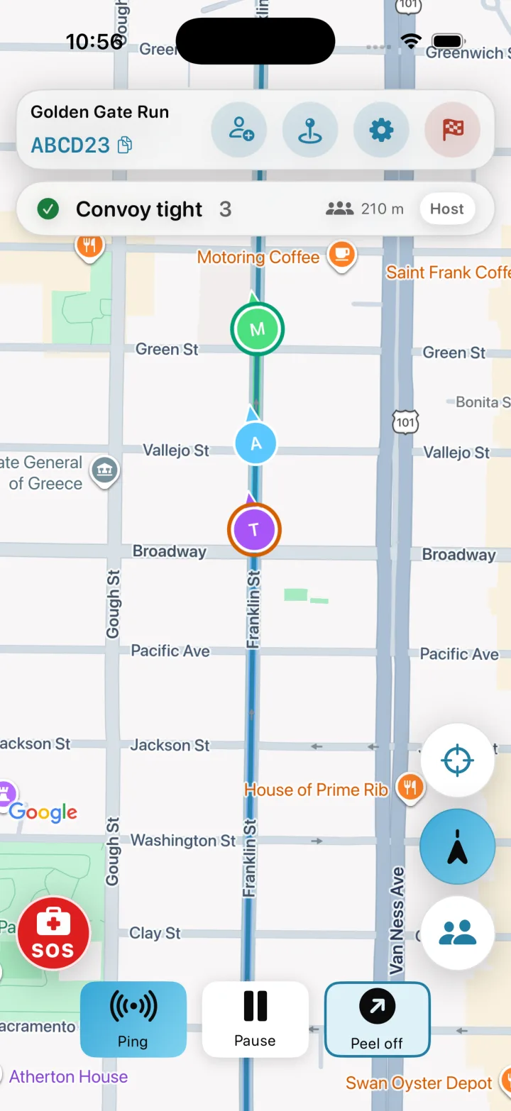 inRoads live group map